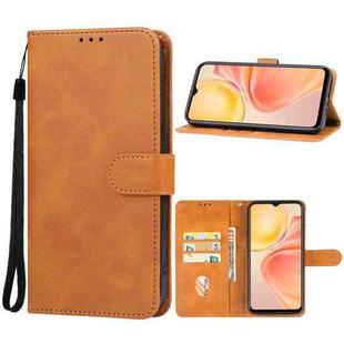 For vivo Y75s Leather Phone Case(Brown)