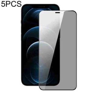 For iPhone 12 Pro Max 5pcs DUX DUCIS 0.33mm 9H High Aluminum Anti-spy HD Tempered Glass Film