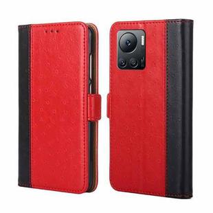 For Infinix Note 12 VIP Ostrich Texture Flip Leather Phone Case(Red)