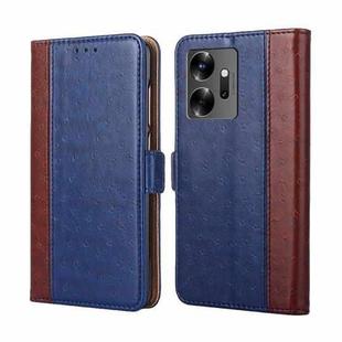 For Infinix Zero 20 Ostrich Texture Flip Leather Phone Case(Blue)