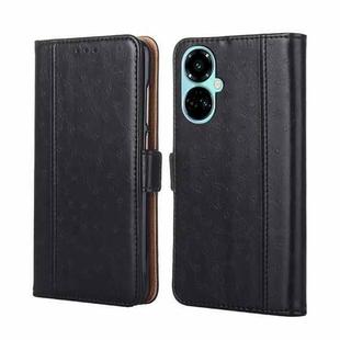 For Tecno Camon 19 / 19 Pro Ostrich Texture Flip Leather Phone Case(Black)