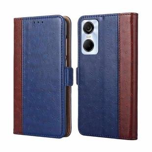 For Tecno Pop 6 Pro Ostrich Texture Flip Leather Phone Case(Blue)