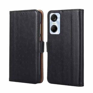 For Tecno Pop 6 Pro Ostrich Texture Flip Leather Phone Case(Black)