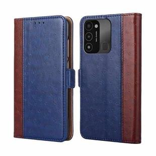 For Tecno Spark 8C Ostrich Texture Flip Leather Phone Case(Blue)