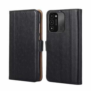For Tecno Spark 8C Ostrich Texture Flip Leather Phone Case(Black)