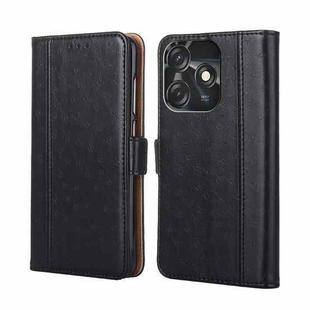 For Tecno Spark 10C Ostrich Texture Flip Leather Phone Case(Black)