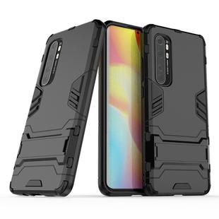 For Xiaomi Mi Note 10 Lite PC + TPU Anti-fall Protective Case with Invisible Holder(Black)