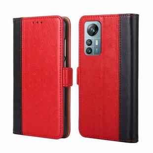 For Blackview A85 Ostrich Texture Flip Leather Phone Case(Red)