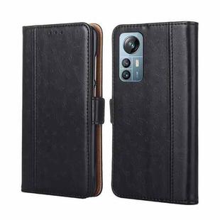 For Blackview A85 Ostrich Texture Flip Leather Phone Case(Black)