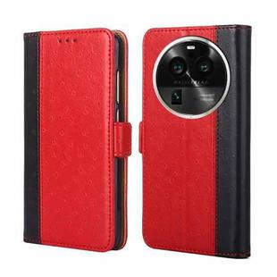 For OPPO Find X6 Pro 5G Ostrich Texture Flip Leather Phone Case(Red)