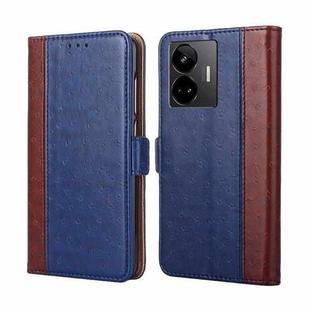 For Realme GT Neo5 Ostrich Texture Flip Leather Phone Case(Blue)