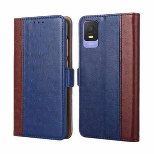 For TCL 403 Ostrich Texture Flip Leather Phone Case(Blue)