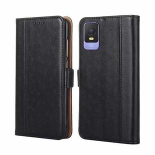 For TCL 403 Ostrich Texture Flip Leather Phone Case(Black)