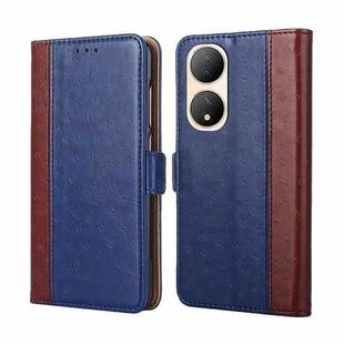 For vivo Y100 5G Ostrich Texture Flip Leather Phone Case(Blue)