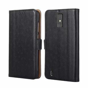 For ZTE Blade A32 Ostrich Texture Flip Leather Phone Case(Black)