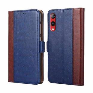 For Rakuten Hand 4G Ostrich Texture Flip Leather Phone Case(Blue)