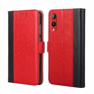 For Rakuten Hand 4G Ostrich Texture Flip Leather Phone Case(Red)