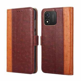 For Honor X5 4G Ostrich Texture Flip Leather Phone Case(Brown)