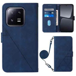 For Xiaomi 13 Pro Crossbody 3D Embossed Flip Leather Phone Case(Blue)