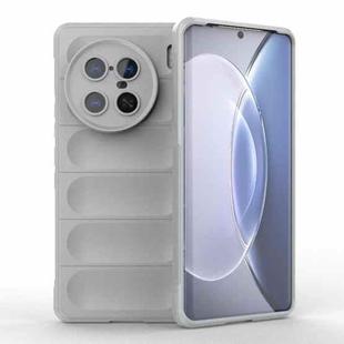 For vivo X90 Pro 5G Magic Shield TPU + Flannel Phone Case(Grey)