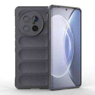 For vivo X90 Pro+ 5G Magic Shield TPU + Flannel Phone Case(Dark Grey)