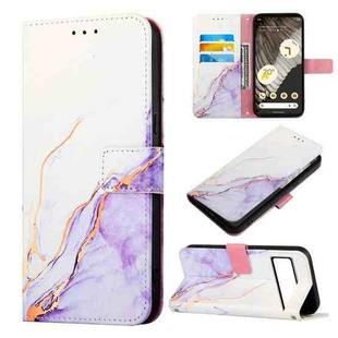 For Google Pixel 8 PT003 Marble Pattern Flip Leather Phone Case(LS006)