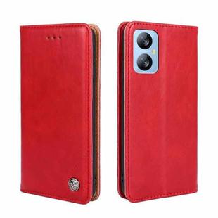 For Blackview A52 Non-Magnetic Retro Texture Leather Phone Case(Red)