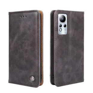 For Infinix Note 11 Non-Magnetic Retro Texture Leather Phone Case(Grey)