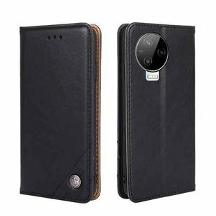 For Infinix Note 12 Pro 4G Non-Magnetic Retro Texture Leather Phone Case(Black)