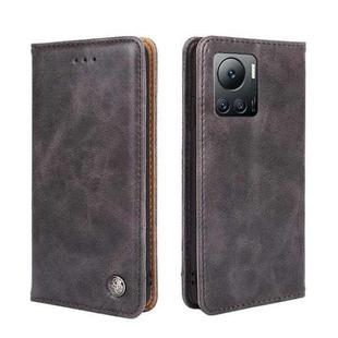 For Infinix Note 12 VIP Non-Magnetic Retro Texture Leather Phone Case(Grey)