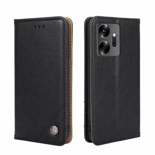 For Infinix Zero 20 Non-Magnetic Retro Texture Leather Phone Case(Black)