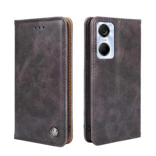 For Tecno Pop 6 Pro Non-Magnetic Retro Texture Leather Phone Case(Grey)
