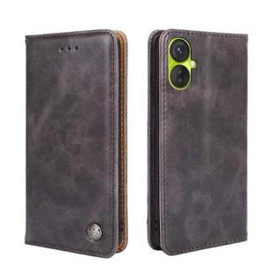 For Tecno Spark 9 Pro Non-Magnetic Retro Texture Leather Phone Case(Grey)