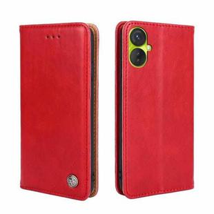 For Tecno Spark 9 Pro Non-Magnetic Retro Texture Leather Phone Case(Red)