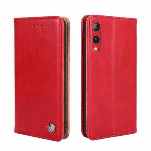 For Rakuten Hand 4G Non-Magnetic Retro Texture Leather Phone Case(Red)
