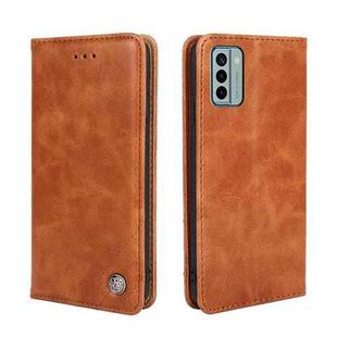 For Nokia G22 Non-Magnetic Retro Texture Leather Phone Case(Brown)