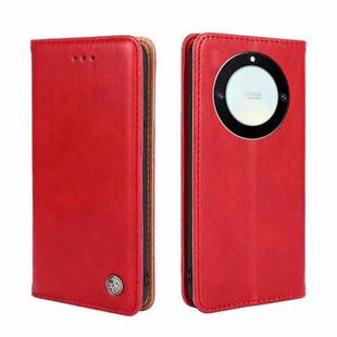 For Honor X40 Non-Magnetic Retro Texture Leather Phone Case(Red)