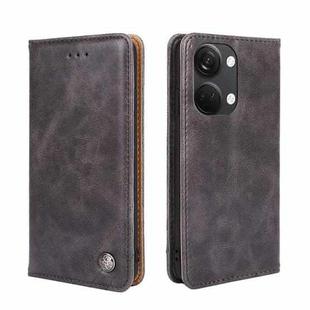 For OnePlus Ace 2V 5G Non-Magnetic Retro Texture Leather Phone Case(Grey)