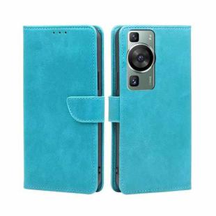 For Huawei P60 / P60 Pro Calf Texture Buckle Flip Leather Phone Case(Blue)
