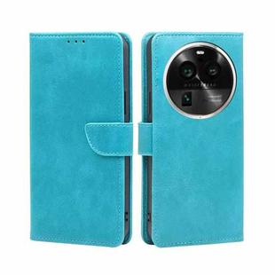 For OPPO Find X6 Pro 5G Calf Texture Buckle Flip Leather Phone Case(Blue)