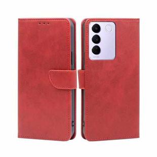 For vivo S16e Calf Texture Buckle Flip Leather Phone Case(Red)