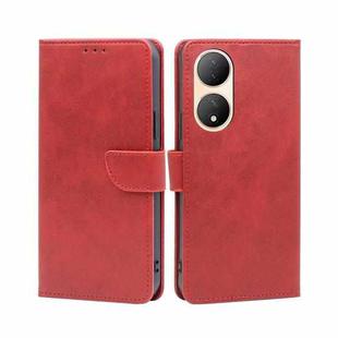 For vivo Y100 5G Calf Texture Buckle Flip Leather Phone Case(Red)