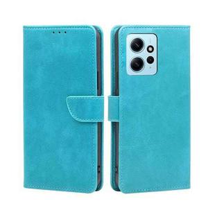 For Xiaomi Redmi Note 12 4G Global Calf Texture Buckle Flip Leather Phone Case(Blue)