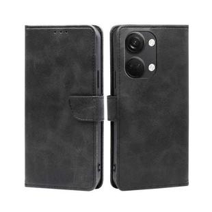 For OnePlus Ace 2V 5G Calf Texture Buckle Flip Leather Phone Case(Black)