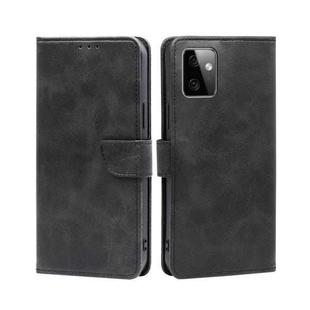 For Motorola Moto G Power 2023 Calf Texture Buckle Flip Leather Phone Case(Black)