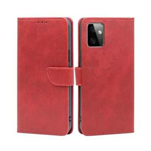 For Motorola Moto G Power 2023 Calf Texture Buckle Flip Leather Phone Case(Red)