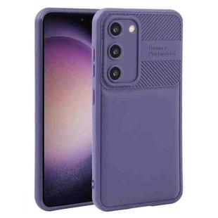 For Samsung Galaxy S23 5G Twill Texture TPU Shockproof Phone Case(Purple)