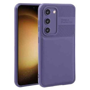 For Samsung Galaxy S23+ 5G Twill Texture TPU Shockproof Phone Case(Purple)