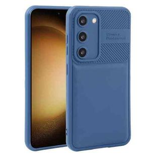 For Samsung Galaxy S23+ 5G Twill Texture TPU Shockproof Phone Case(Blue)