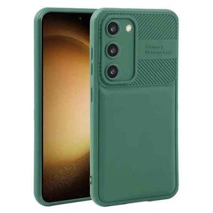 For Samsung Galaxy S23+ 5G Twill Texture TPU Shockproof Phone Case(Green)